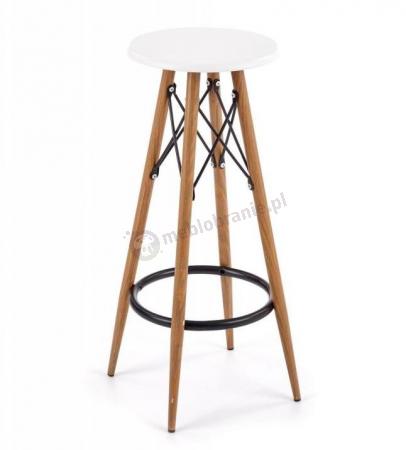 H68 stołek barowy biały hoker w stylu skandynawskim 72cm