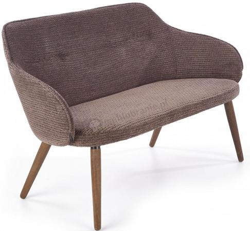 VERANO XL sofa tapicerka - c. popiel, nóżki - orzech