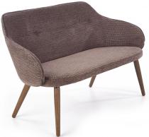 VERANO XL sofa tapicerka - c. popiel, nóżki - orzech