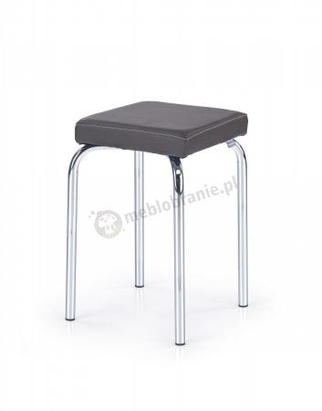PIRI taboret chrom siedzisko ciemny brąz KN250