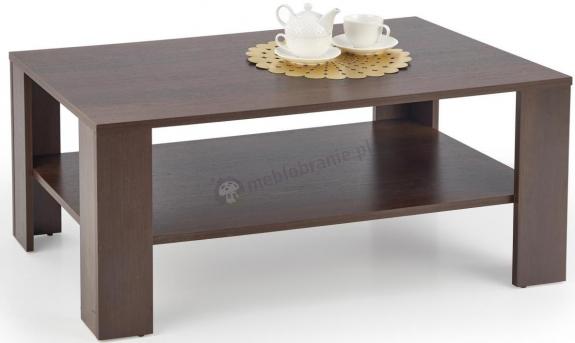Kwadro elegancka ława do salonu ciemny orzech