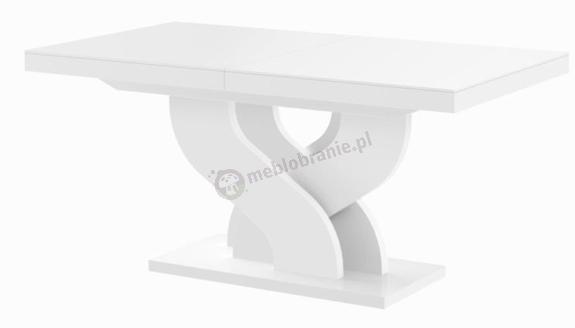 Biały rozkładany stół wysoki połysk 160-256cm Bella