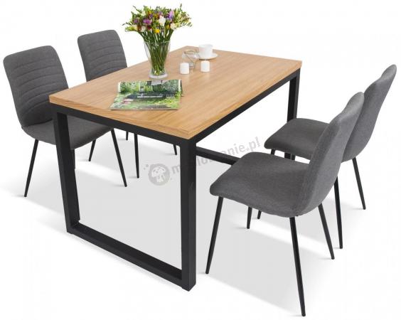 Nowoczesny zestaw obiadowy do salonu 120cm Dan Lo II 4