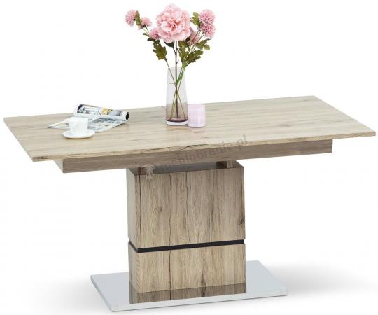 Nowoczesny stół dąb sonoma na jednej nodze rozkładany Morrison 150-180cm