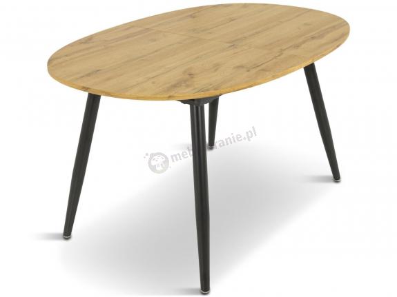 Owalny rozkładany stół do jadalni 140-180cm Carmelo Dąb Craft złoty