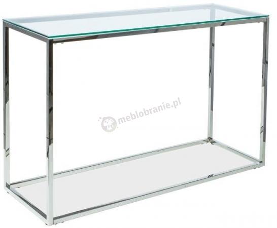 Konsola Hilton C transparentny/srebrny 120x40
