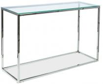 Konsola Hilton C transparentny/srebrny 120x40