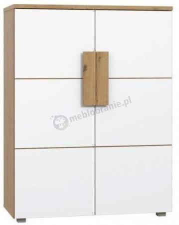 Komoda Arkina LBLK40 Forte biel i dąb