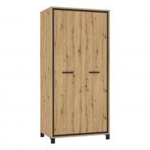 Szafa ubraniowa dąb artisan industrialna Trondheim TDHS821 Forte