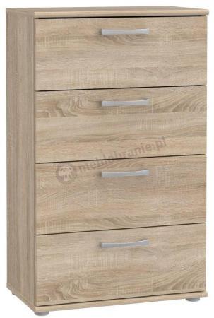 Wąska Komoda Niko 4 szuflady CPLK14N-D30F Forte Dąb Sonoma 50 cm