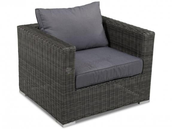 Fotel z technorattanu LIGURITO Dark Grey