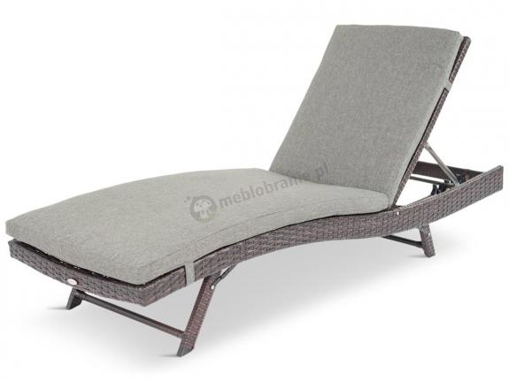 Leżak ogrodowy z poduszką Nilamito Brown & Grey