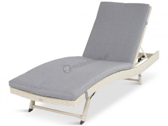 Leżanka ogrodowa z poduszką Nilamito Light Grey