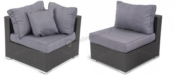 Moduł narożny + moduł środkowy do Nilamito Anthracite & Blue Grey