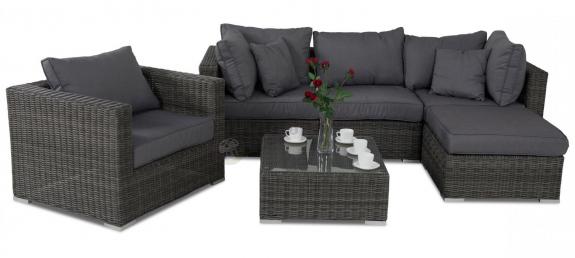 Modułowe meble z technorattanu LIGURITO VI Dark Grey