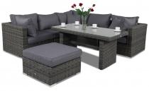 Zestaw narożny technorattan LIGURITO IX Plus Dark Grey
