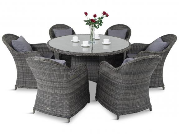 Meble obiadowe na taras Altito Sei Dining Dark Grey & Blue Grey