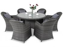 Meble obiadowe na taras Altito Sei Dining Dark Grey & Blue Grey