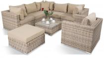 Meble tarasowe z technorattanu LIGURITO IX Beige + fotel