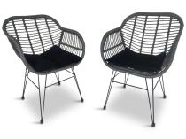 Komplet foteli balkonowych technorattan Torgiano Grey