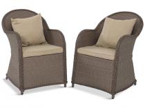 2x Fotel z technorattanu Altito Zebra & Beige