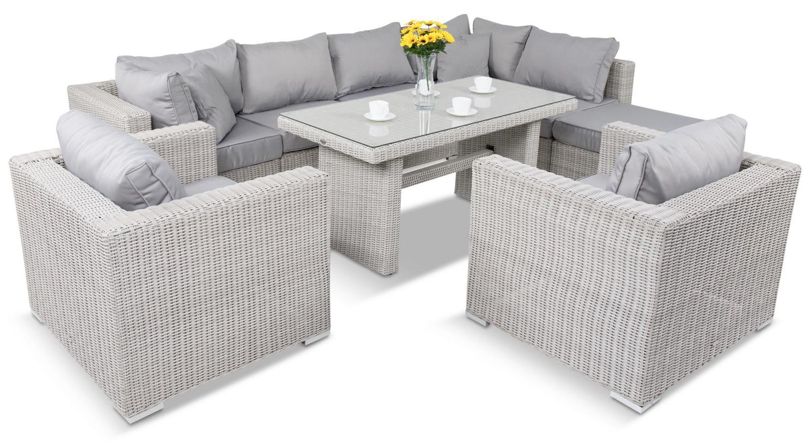 Komplet ogrodowy modułowy biały