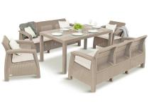 Meble ogrodowe obiadowe Corfu Fiesta Max Cappuccino