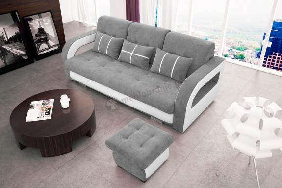 Sofa rozkładana z funkcją spania Nina + pufa Doti 91
