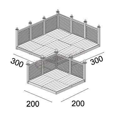 Taras modułowy 300 x 300 full