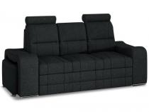 Czarna sofa z funkcją spania Wenus + pufy Inari 100