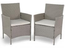 Komplet szarych krzeseł ogrodowych z technorattanu Flavio Grey & Ivory
