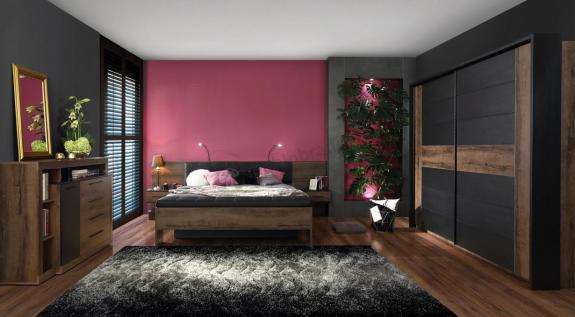 Zestaw do sypialni Bellevue w stylu industrialnym 4 elementy