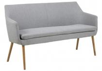 Actona Nora jasnoszara sofa na wysokich nogach ława