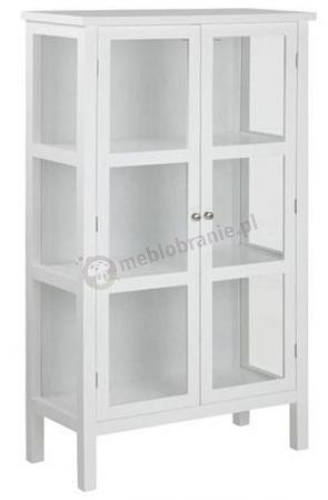 Actona Eton biała przeszklona witryna 80x137cm