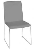 Krzesło Kitos szare na chromowanej podstawie
