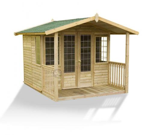 Klasyczny domek ogrodowy 250 x 130 z werandą