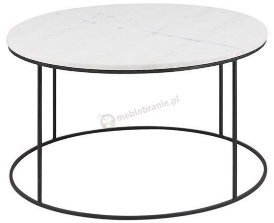 Actona Bolton okrągły stolik z marmurowym blatem 80cm