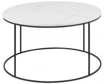 Actona Bolton okrągły stolik z marmurowym blatem 80cm