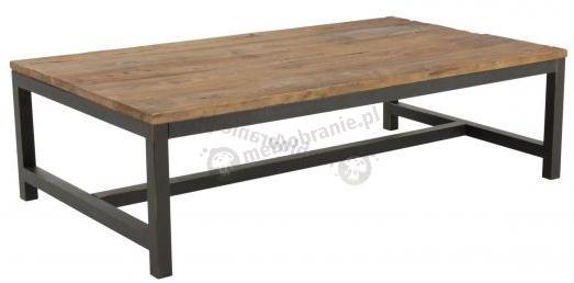 Actona Vintage stolik kawowy 120x60 drewniany blat metalowy stelaż