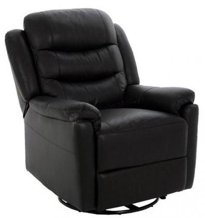 Actona Renzo Elegancki czarny fotel z funkcją relaksu