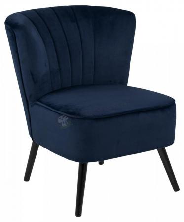 Actona fotel Lark ciemnoniebieski velvet