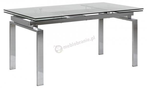 Actona Huddersfield szklany stół rozkładany 160-240cm transparent/chrom