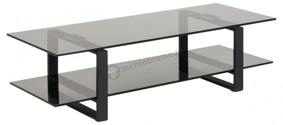 Actona Katrine Szklana szafka RTV czarny szkło dymione