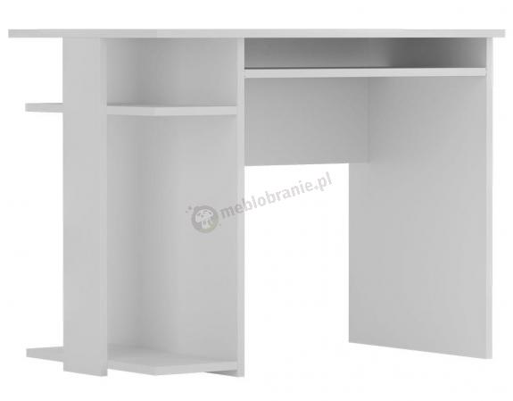 Meblobranie MBR12 Białe biurko z półkami na komputer 95x65 cm