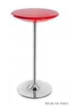 Wysoki stolik Round 60 cm nowoczesny czerwony