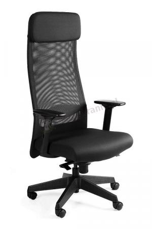 Fotel gabinetowy Ares Mesh elegancki czarny