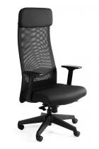 Fotel gabinetowy Ares Mesh elegancki czarny