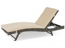Wygodny leżak z regulacją oparcia i podszuką Nilamito Double Brown