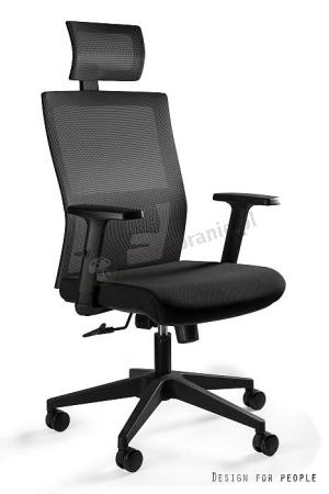 Fotel ergonomiczny Task czarny regulowany czarny