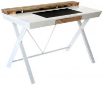 Minimalistyczne biurko dąb białe Amy 120x60 z szufladą